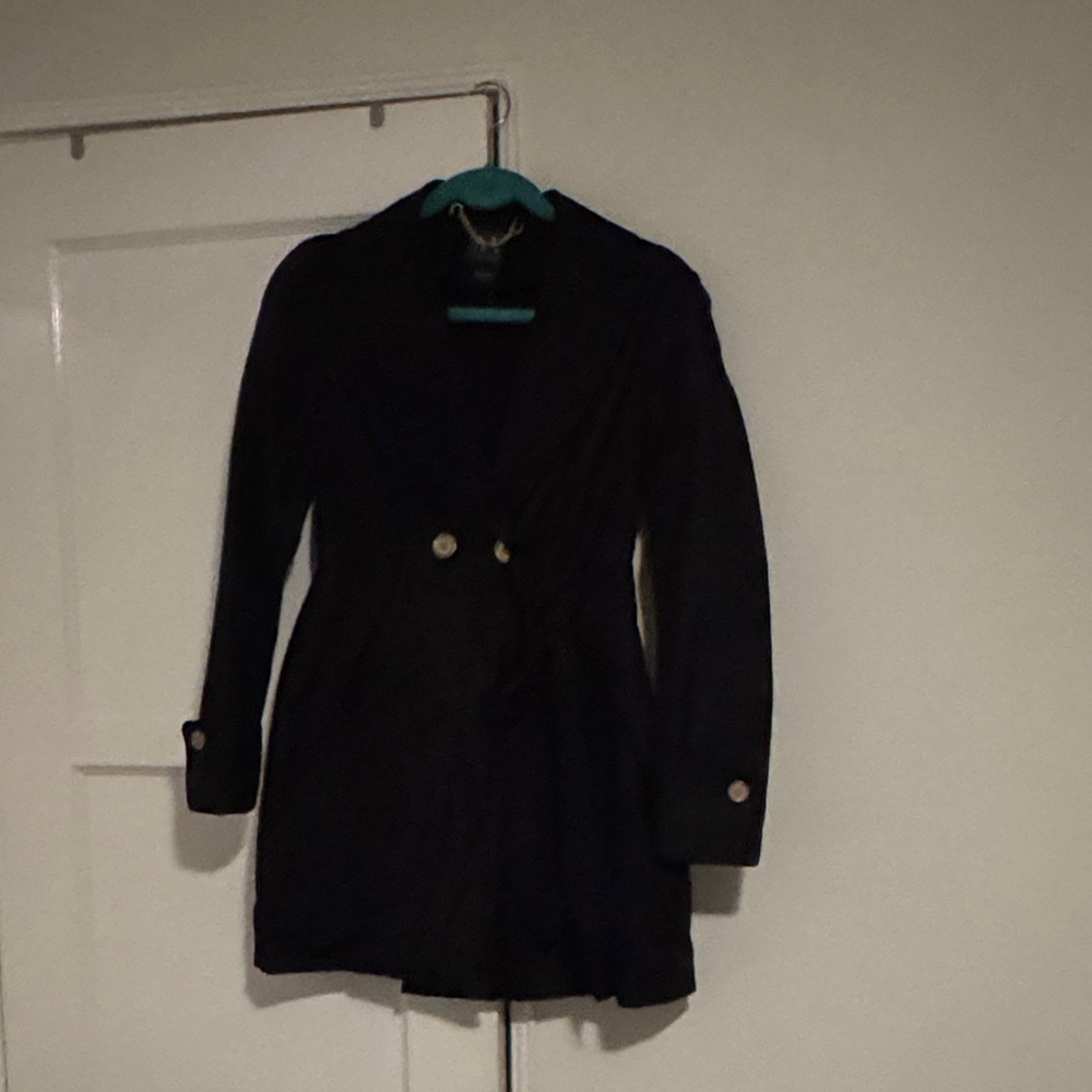 Armani Exchange Classic Black Trench Coat